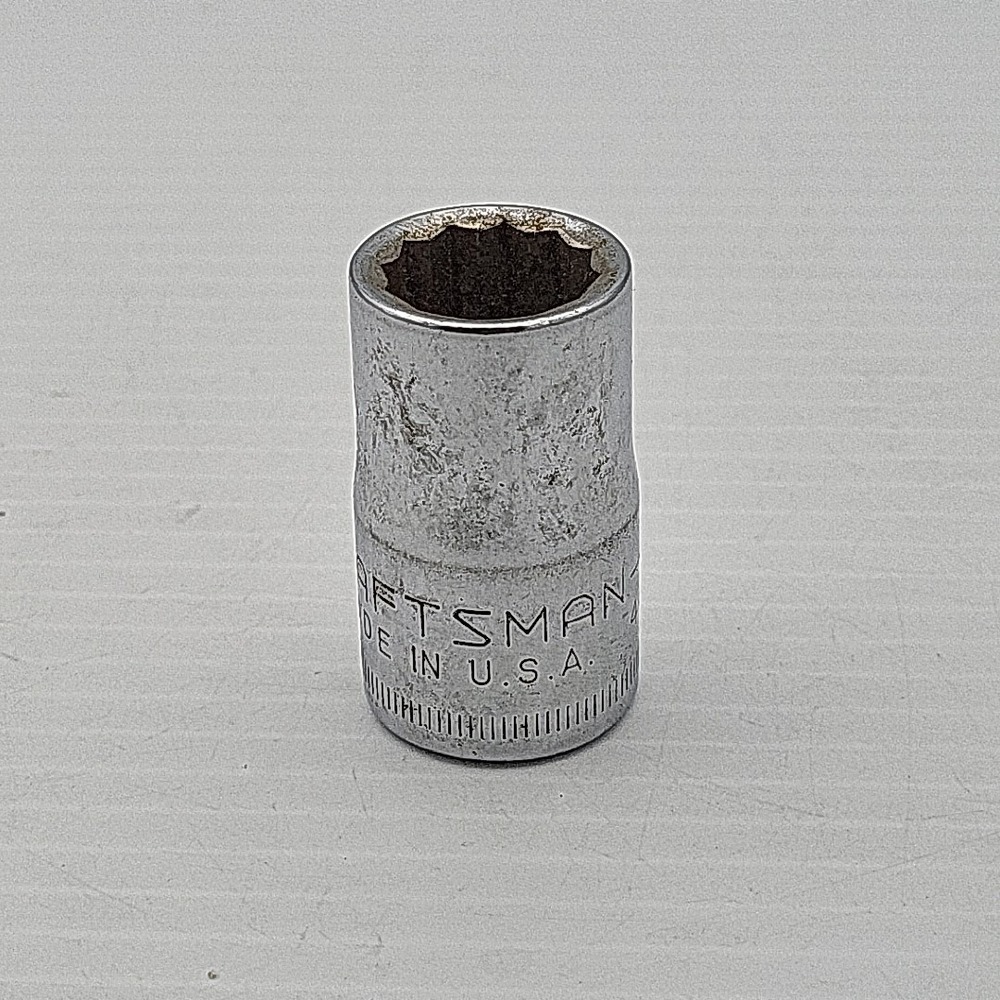 Craftsman 1/2" Drive 14MM 12 Pt Shallow Socket Metric V Series 44235 USA